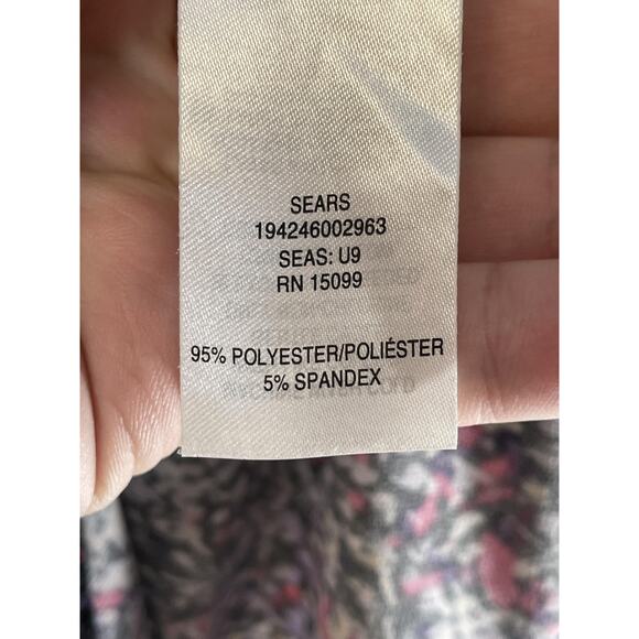 Simply Styled by Sears Romper Womens Small Black Multicolor V-Neck Pockets Wrap - Picture 10 of 11